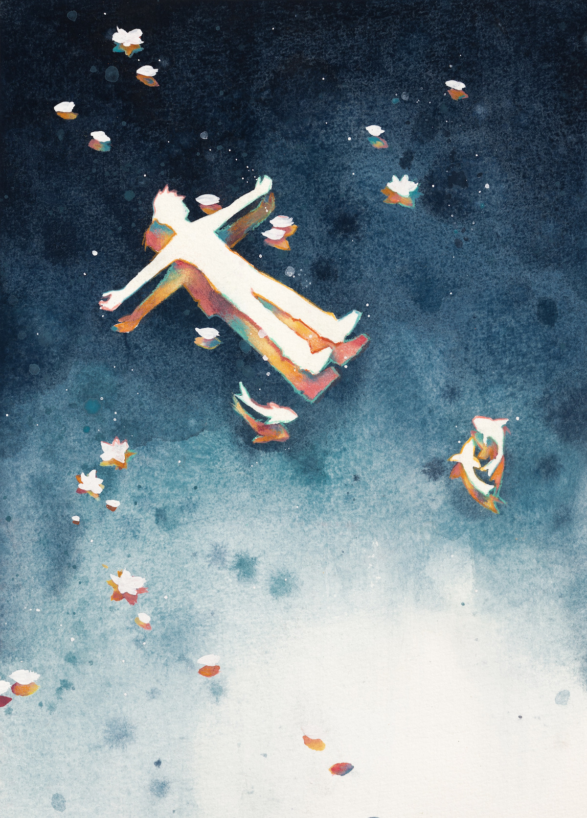 Painting What I Feel It's Like to Lay Down by kelogsloops